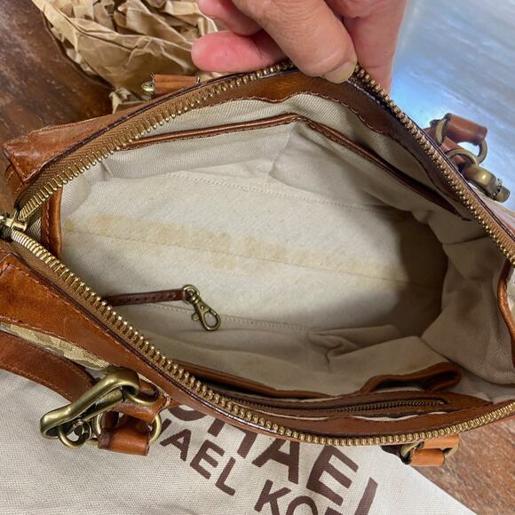 Vintage Y2K Michael Kors Signature Monogram Purse Bag Crossbody Top Handle - Picture 16 of 16